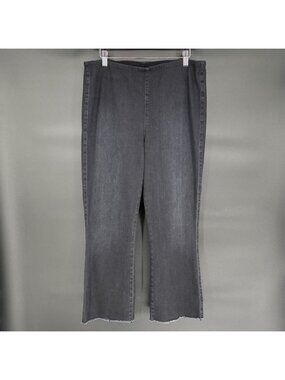 Frank & Eileen Womens Killian Illusion 03 Crop Flare Jeans Size 32 Black Pull-On